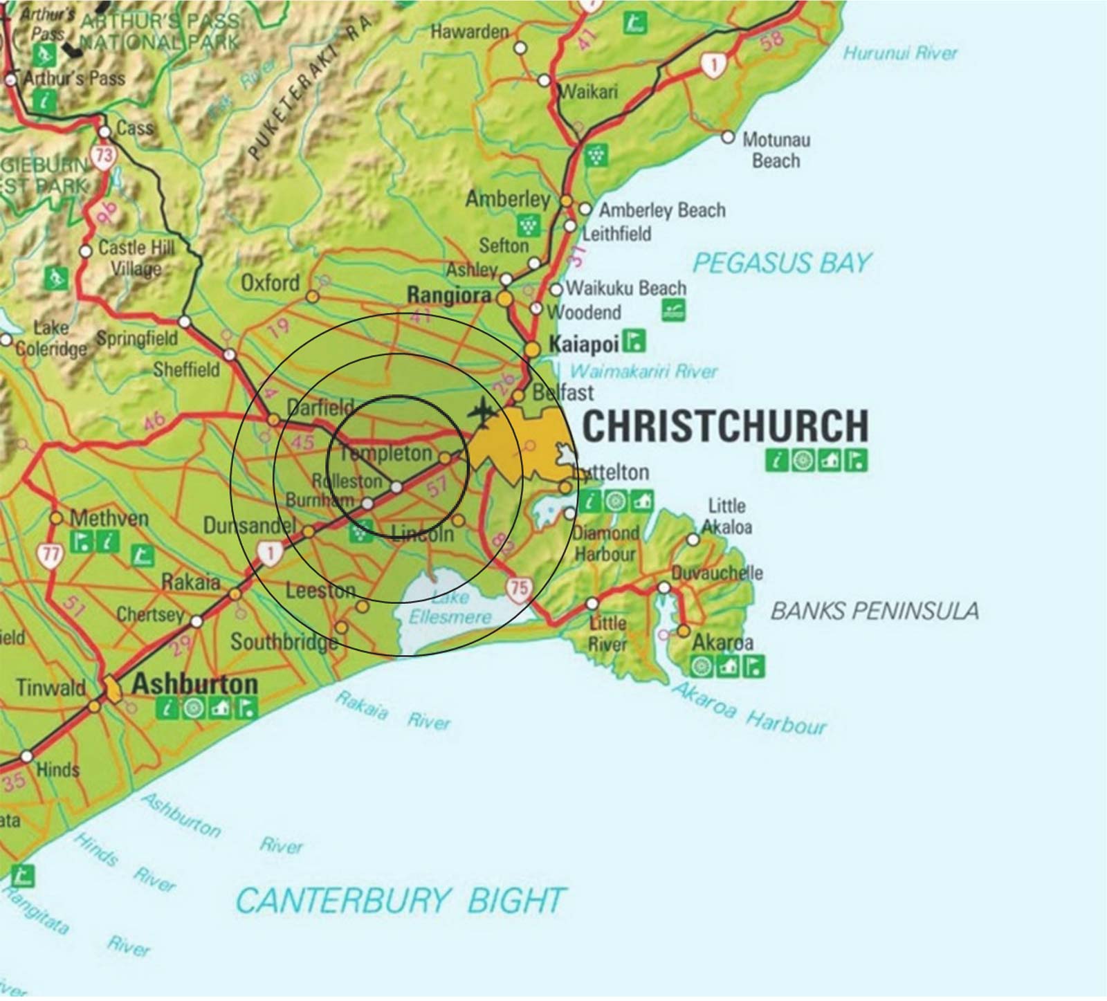 Delivery map for West Melton Plants and Nursery